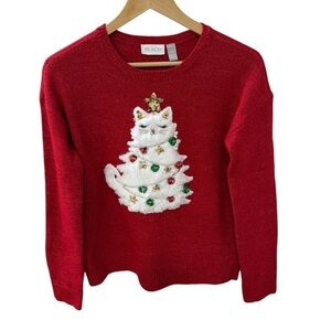 The Children’s Place Ugly Christmas Sweater Child Size Size 14 With Cat